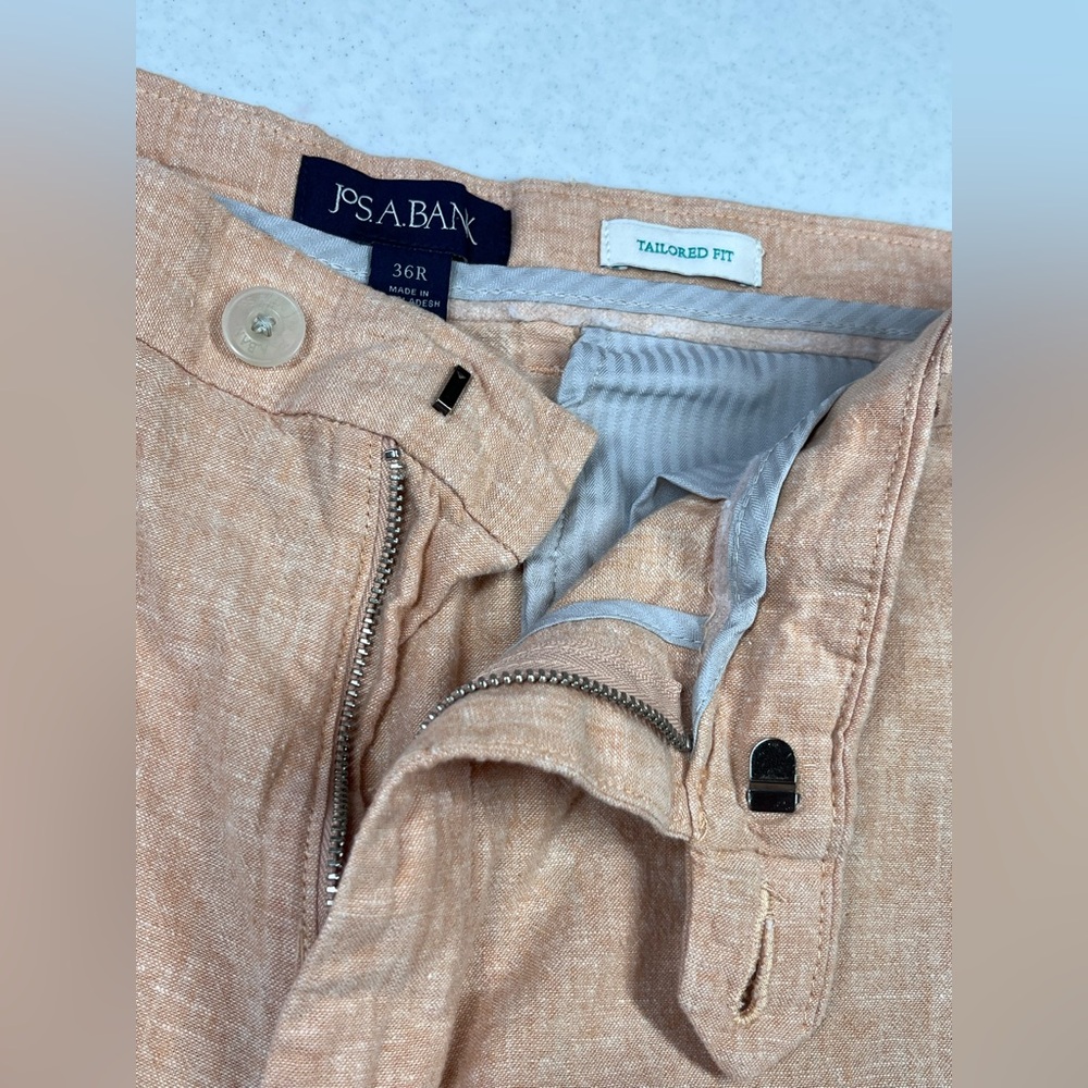 Jos. A. Bank Men’s Linen/Cotton 8.5” Tailored Fit Shorts. Size 36 - Picture 4 of 11